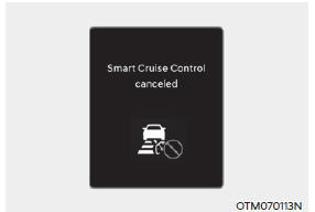 Smart Cruise Control temporarily canceled