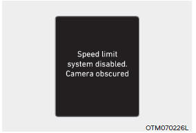 Intelligent Speed Limit Assist disabled