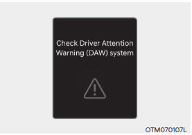 Driver Attention Warning malfunction