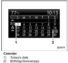 In addition to the clock/calendar, the outside